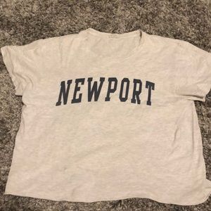 brandy Melville light grey newport tee